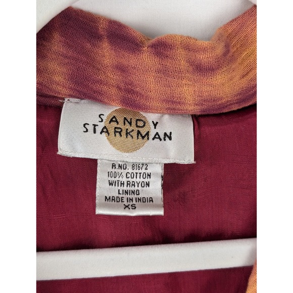 Vintage Y2K Indie Jacket Beaded Quilted XS Boho Cottagecore Tapestry Indie Dyed - Picture 6 of 9